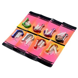 DGOL 8pcs Multicolor Aluminum Alloy Decorative Bathroom Wall Hooks Colorful Hat,Clothes,Bags Hanger