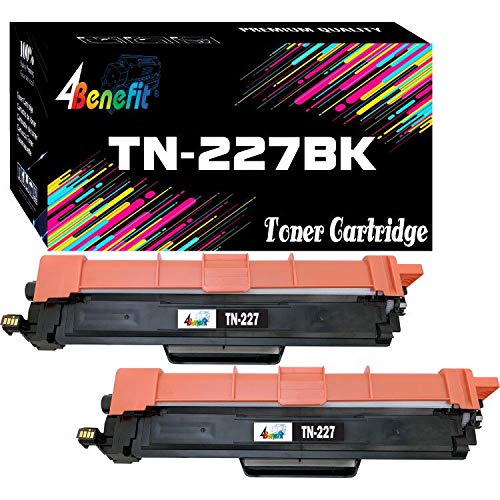 (Set of 2) 4Benefit Compatible Replacement TN223 Toner Cartridge tn227 TN227BK High Yield TN223BK (Black, 2-Pack) Use in HL-L3210CW HL-L3230CDW HL-L3270CDW HL-L3290CDW MFC-L3710CW Printer