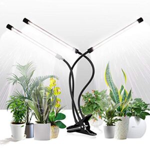 ghodec grow light for indoor plants,6000k 126led clip plant lights with flexible gooseneck & timer setting 4/8/12h,5 dimmable levels