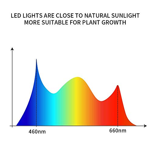 GHodec Grow Light for Indoor Plants,6000K 126LED Clip Plant Lights with Flexible Gooseneck & Timer Setting 4/8/12H,5 Dimmable Levels