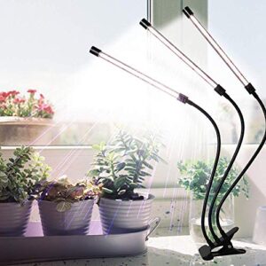 GHodec Grow Light for Indoor Plants,6000K 126LED Clip Plant Lights with Flexible Gooseneck & Timer Setting 4/8/12H,5 Dimmable Levels