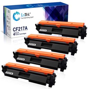 lxtek compatible toner cartridge replacement for hp 17a cf217a to compatible with laserjet pro m102w m130fw, laserjet pro mfp m130fw m130nw m130fn m130a printer,(4 black), high yield(with chip)