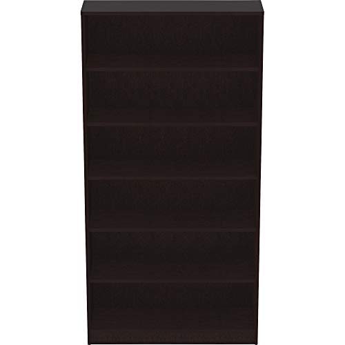 Lorell Essential Bookcase, 36" x 12" x 72", Espresso