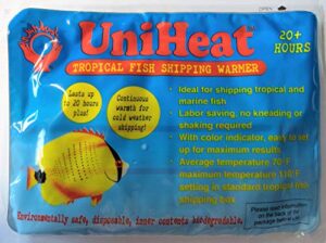 uniheat shipping warmer 20+ hours, 12 pack >plus!< 1-10"x18" shipping bags, 20+ hour warmth for shipping live corals, small pets, fish, insects, reptiles, etc.