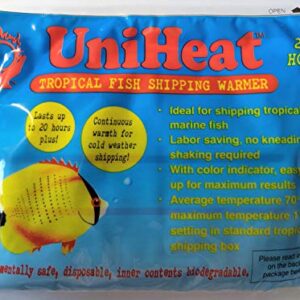 Uniheat Shipping Warmer 20+ Hours, 12 Pack >Plus!< 1-10"x18" Shipping Bags, 20+ Hour Warmth for Shipping Live Corals, Small Pets, Fish, Insects, Reptiles, Etc.