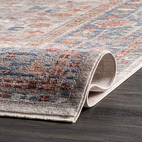 nuLOOM Ari Worn Medallion Area Rug, 6' 7" x 9', Beige