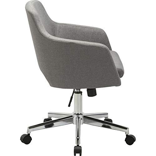 Lorell Mid-Centry Modern Task Chair, Gray Seat