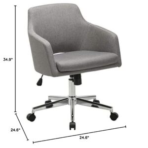 Lorell Mid-Centry Modern Task Chair, Gray Seat