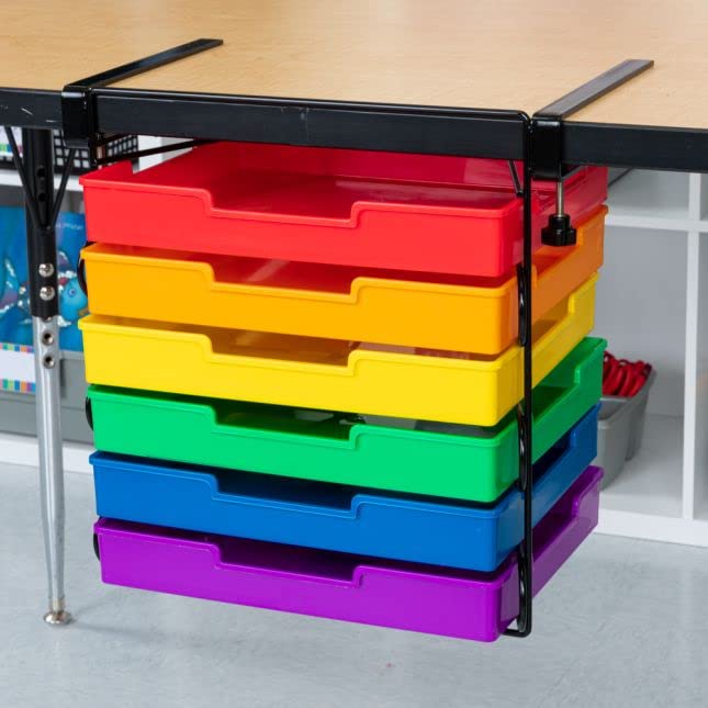 Really Good Stuff EZ Clamp Organization Station with 6-Color Trays