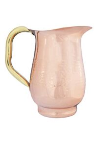 creative co-op 42 oz. hammered stainless steel pitcher, copper