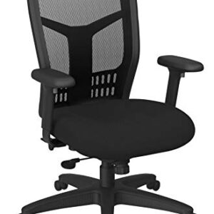 Office Star ProGrid High Back Manager's with Adjustable Seat Height, 2-to-1 Synchro Tilt Control and Seat Slider, Black Mesh