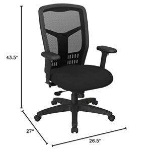 Office Star ProGrid High Back Manager's with Adjustable Seat Height, 2-to-1 Synchro Tilt Control and Seat Slider, Black Mesh