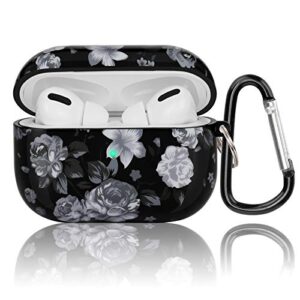 airpods pro 2nd generation/1st generation case (2022/2019)-koreda cute printed design airpods pro 2 case shockproof protective hard cover for girls women men with keychain for airpods pro 2nd/1st gen