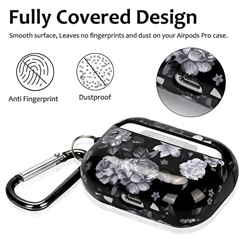 AirPods Pro 2nd Generation/1st Generation Case (2022/2019)-KOREDA Cute Printed Design Airpods Pro 2 Case Shockproof Protective Hard Cover for Girls Women Men with Keychain for Airpods Pro 2nd/1st Gen