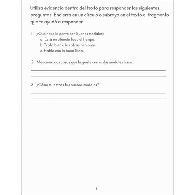 Really Good Stuff Activities for Spanish Reading Comprehension Journals (Actividades de comprensión lectora) - 12 journals