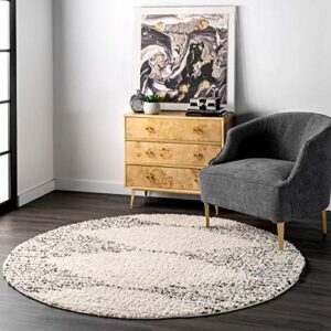 nuLOOM Scarlette Abstract Diamonds Shag Area Rug, 7' 10" x 10', Off-white