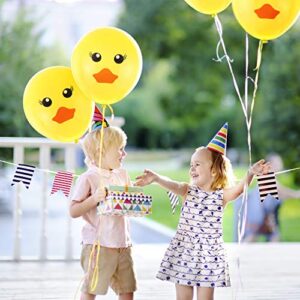 60 Pieces Yellow Duck Latex Balloons Cartoon Duck Printed Balloons Cute Duck Face Latex Balloons for Wedding Birthday Party Baby Shower Classroom Decoration, 12 Inches