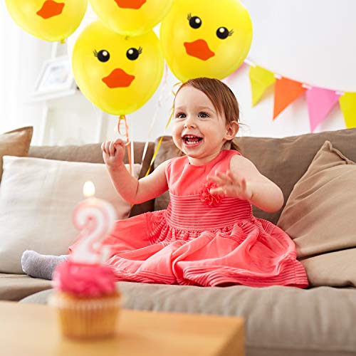 60 Pieces Yellow Duck Latex Balloons Cartoon Duck Printed Balloons Cute Duck Face Latex Balloons for Wedding Birthday Party Baby Shower Classroom Decoration, 12 Inches
