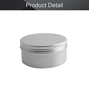 Othmro 1Pcs Round Aluminum Cans Tin Can Screw Top Metal Lid Containers 200ml/6.8 oz, 92 * 45mm (D*H) Silver Color Aluminum Containers for Lip Balm, Crafts, Cosmetic, Candles