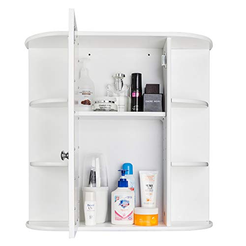 Kcelarec Bathroom Medicine Cabinet, Wall Mounted Storage Cabinet,Mirror Cabinet for Bathroom Living Room, Bathroom Mirror Wall Cabinet