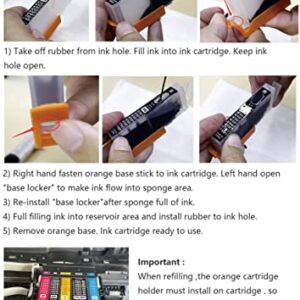 UP PGI-280 CLI281 Empty refillable Ink Cartridge Compatible for Canon TS9120 TR8520 TS8220 TS6120 TS6220 TS8120 TR7520 TS9520 TS9521C Printer