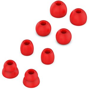 replacement silicone ear tips earbuds buds set compatible with beats by dr dre powerbeats pro wireless earphones (red)