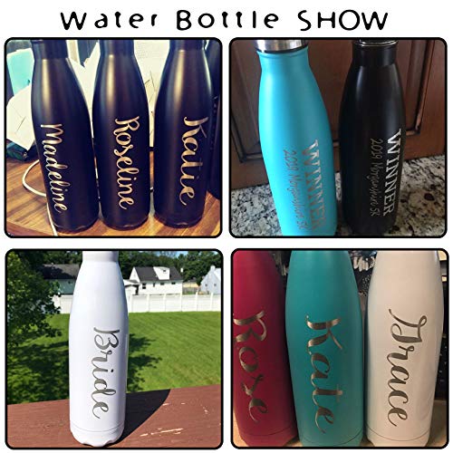 Personalized Water Bottle, 17oz Custom Engraved Double Wall Insulated Bottle, Sports Water Bottle for Birthday Holiday Gifts