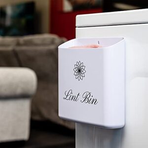 AfriOz Magnetic Lint Bin for Laundry Room Farmhouse Trash Can Is Designed for Laundry Room Organizing and Storage | Attach the Magnetic Container To Your Dryer Or Wall & Easily Dispose of Waste Lint