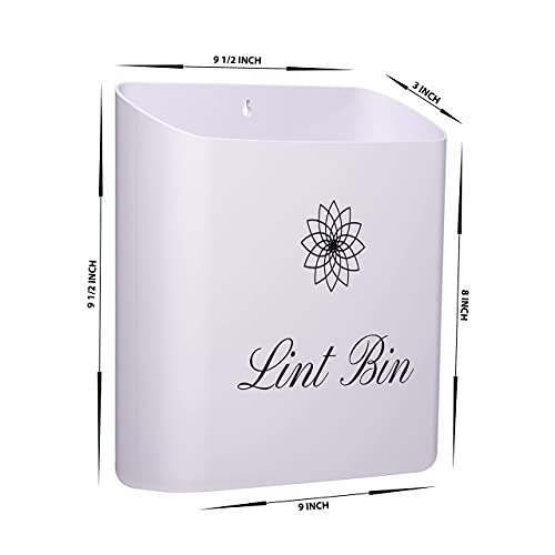 AfriOz Magnetic Lint Bin for Laundry Room Farmhouse Trash Can Is Designed for Laundry Room Organizing and Storage | Attach the Magnetic Container To Your Dryer Or Wall & Easily Dispose of Waste Lint