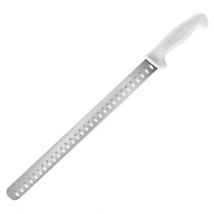 bleteleh extra-long 15-inch blade slicing knife granton edge, white handle