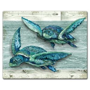 counterart northpoint turtles 3mm heat tolerant tempered glass cutting board 15” x 12” manufactured in the usa dishwasher safe