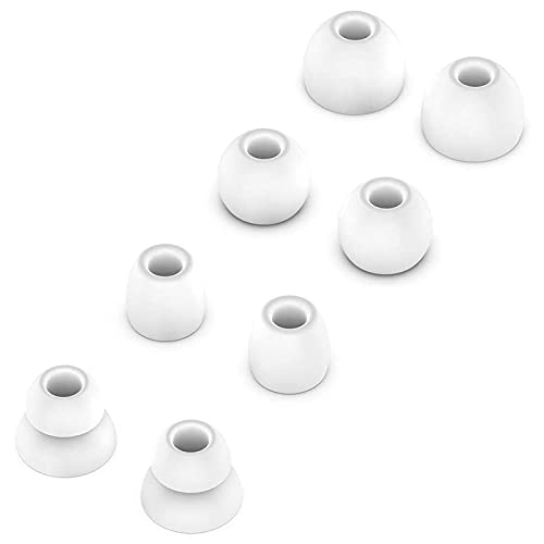 8pcs Replacement Earbuds Silicone Ear Buds Tips Compatible with Beats by dr dre Powerbeats Pro Wireless Earphones (White)