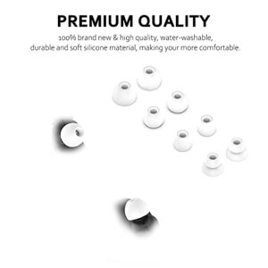 8pcs Replacement Earbuds Silicone Ear Buds Tips Compatible with Beats by dr dre Powerbeats Pro Wireless Earphones (White)