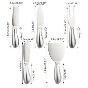 8 Pieces Cheese Tool Set, findTop Stainless Steel Cheese Knives Collection