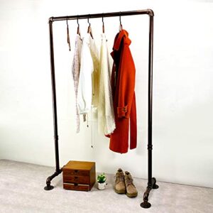 womio industrial pipe clothing racks,36 in hanging clothes retail display,commercial grade pipe clothes racks,heavy duty garment racks,retro red