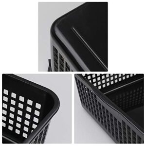 Pekky Black Plastic Basket Tray, A4 Paper Baskets, 6 Packs, R