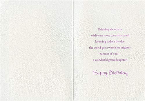 Designer Greetings Flower Basket on Purple Bike Birthday Card for Granddaughter