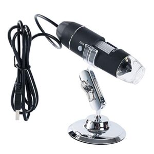 usb digital microscope x4-1000x, 8 led magnification endoscope camera metal stand, compatible for mac and android phone pack of 1