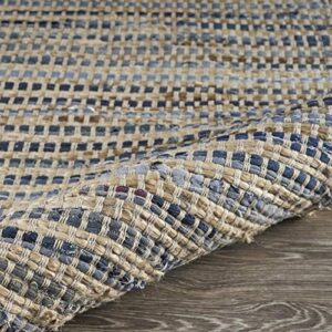 Lr Home Denim Woven Area Rug, 3' x 5', Blue/Cream (LR99133-DEB3050)