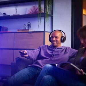 Philips Wireless Headphones for TV Watching with Home Cinema Sound and Low Latency, TV Headphones Wireless with Bluetooth USB Transmitter Over The TV Ear Bluetooth Headphone Easy to use, 18h Playtime