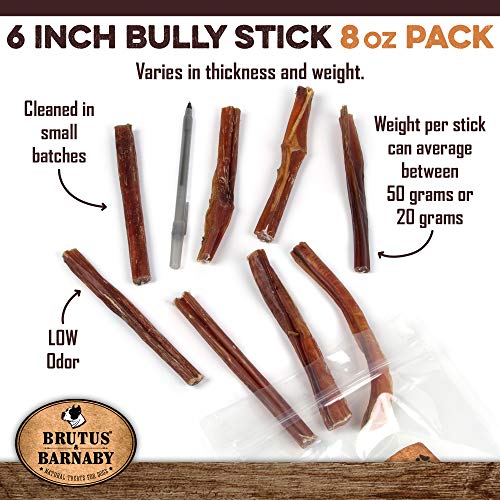 Bully Sticks For Dogs, Low Odor, All Natural Dog Treat - Long Lasting Beef Rawhide Alternative, Bully Stick Chew Sticks Best For Aggressive Chewers, Small, Medium, Large Dogs, Or Teething Puppies