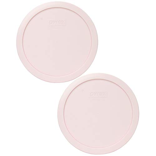 Pyrex 7402-PC Loring Pink Plastic Food Storage Replacement Lids - 2 Pack Made in the USA