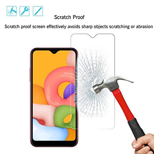 Ailun Screen Protector for Galaxy A01 [5.7 inch] 3 Pack Tempered Glass Ultra Clear Anti-Scratch Case Friendly