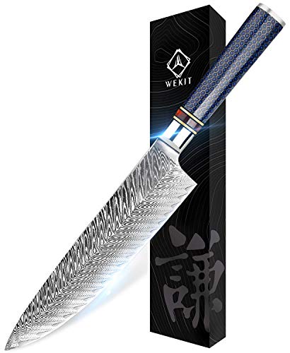 WeKit Chef Knife 8 Inch, Damascus Chef Knife Japanese VG10 Kitchen Knife Sharpest 67-Layer High Carbon Stainless Steel knife, Pro Cooking Knife, Meat Cutting Gyuto Chef Knife with Sheath