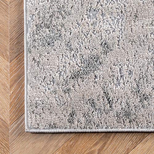 nuLOOM Cyn Abstract Area Rug, 8' Square, Silver