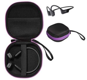 casesack bone conduction headphone case for aftershokz aeropex trekz, trekz mini, trekz air, bluez 2, 2s, xtrainerz air open-ear, shokz openrun, openrun pro, openrun mini, openmove, opencomm