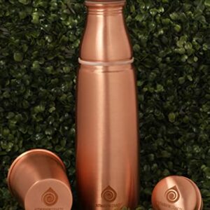 Athavik Crafts Water Bottle 34 Oz Copper Bottle Water with Lid, Ayurvedic Copper Drinking Vessel, Copper Water Vessel, Water Bottle Large Leak Proof