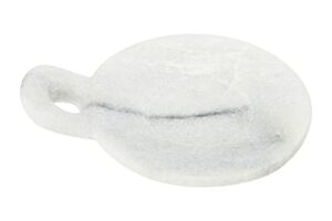 creative co-op small marble handle dish, 4", white