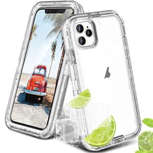oribox case compatible with iphone 11 pro case, heavy duty shockproof anti-fall clear case