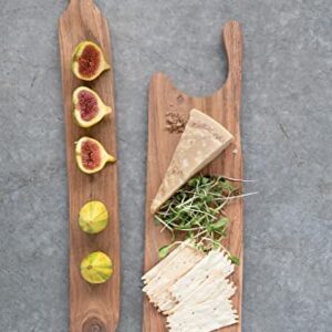 Creative Co-Op Slender Acacia Wood Cheese/Cutting Board with Handle